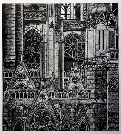 Chris Lawry (AU), "Notre Dame after the Fire; 3"