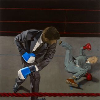 Casey McKee - (US_DE) - Wrongful Termination - photograph, oil on canvas - 120x120cm